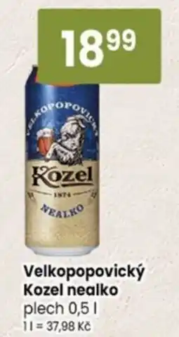 TEMPO Velkopopovický Kozel nealko nabídka