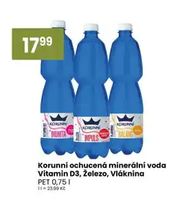 TEMPO Korunní ochucená minerální voda Vitamin D3, Železo, Vláknina nabídka