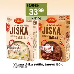 TEMPO Vitana Jíška světlá, tmavá nabídka