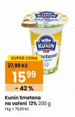 TEMPO Kunín Smetana na vaření 12% nabídka