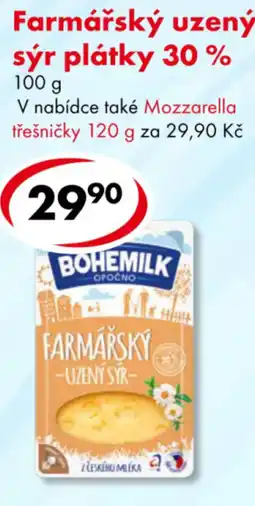 CBA Farmářský uzený sýr plátky 30% nabídka