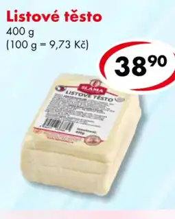 CBA Listové těsto nabídka