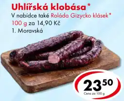 CBA Uhlířská klobása nabídka