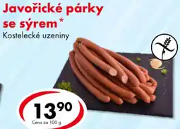 CBA Javořické párky se sýrem nabídka