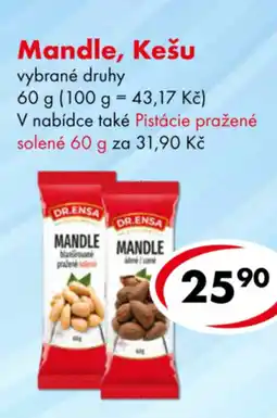 CBA Mandle, Kešu nabídka