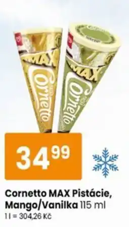 TEMPO Cornetto MAX Pistácie, Mango/Vanilka nabídka