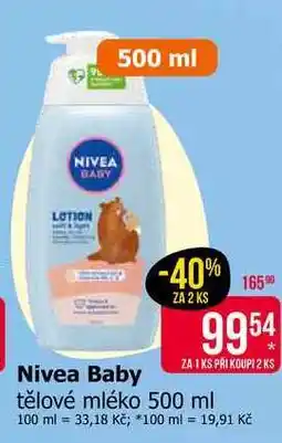 Teta Nivea Baby tělové mléko nabídka