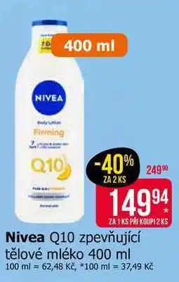 Teta Nivea Q10 zpevňující tělové mléko nabídka