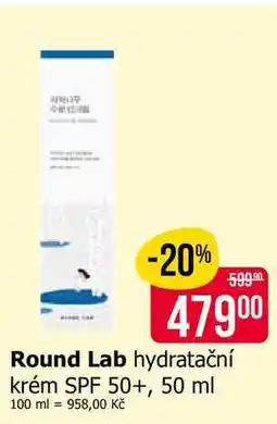 Teta Round Lab hydratační krém SPF 50+, 50 ml nabídka