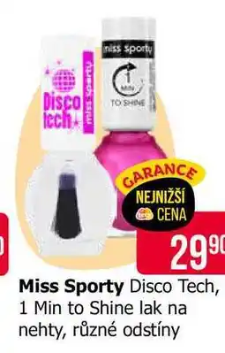 Teta Miss Sporty Disco Tech, 1 Min to Shine lak na nehty, různé odstíny nabídka