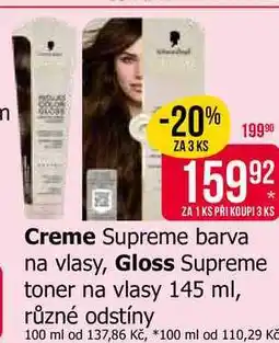 Teta Gloss Supreme toner na vlasy 145 ml, různé odstíny nabídka