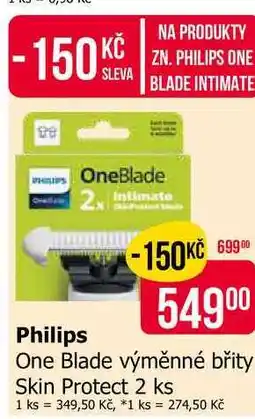 Teta Philips OneBlade výměnné břity Skin Protect 2 ks nabídka