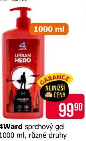 Teta 4Ward sprchový gel 1000 ml, různé druhy nabídka