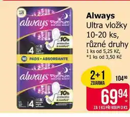 Teta Always Ultra vložky 10-20 ks, různé druhy nabídka