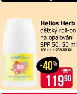 Teta Helios Herb dětský roll-on na opalování SPF 50 nabídka