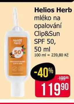 Teta Helios Herb mléko na opalování Clip&Sun SPF 50 nabídka
