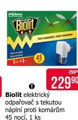Teta Biolit elektrický odpařovač s tekutou náplní proti komárům 45 nocí, 1 ks nabídka