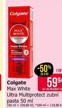 Teta Colgate Max White Ultra Multiprotect zubní pasta nabídka
