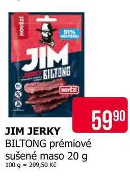 Teta JIM JERKY BILTONG prémiové sušené maso nabídka