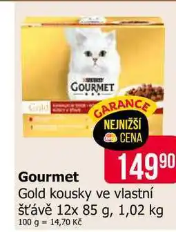 Teta Gourmet Gold kousky ve vlastní šťávě 12x 85 g, 1,02 kg nabídka