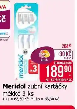 Teta Meridol zubní kartáček měkký 3 ks nabídka