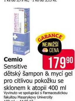 Teta Cemio Sensitive dětský šampon & mycí gel pro citlivou pokožku se sklonem k atopii nabídka
