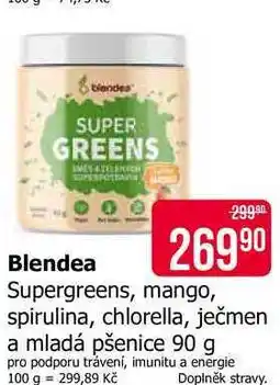 Teta Blendea Supergreens, mango, spirulina, chlorella, ječmen a mladá pšenice nabídka