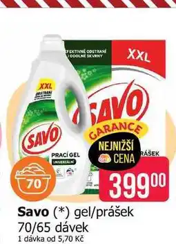 Teta Savo prací prášek 65 dávek, vybrané druhy nabídka