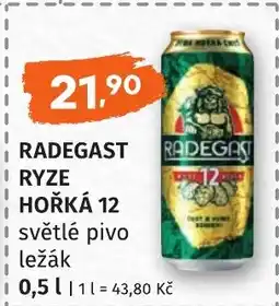 Coop hb Radegast ryze hořká 12 světlé pivo ležák nabídka