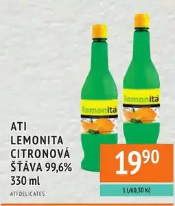 Coop hb Ati lemonita citronová šťáva 99,6% nabídka