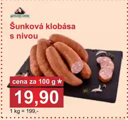 PLUS JIP Šunková klobása s nivou nabídka