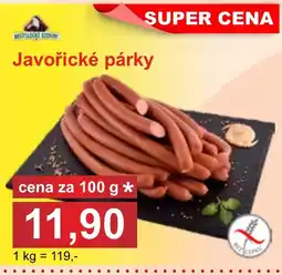 PLUS JIP Javořické párky nabídka