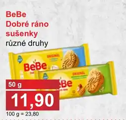 PLUS JIP BeBe Dobré ráno sušenky nabídka