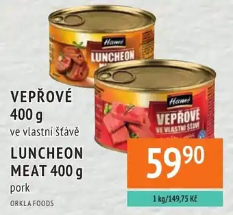 Vepřové ve vlastní šťávě luncheon meat pork