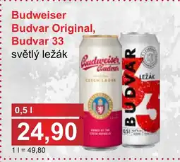 PLUS JIP Budweiser Budvar Original, Budvar 33 nabídka