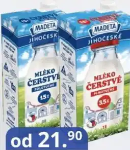Potraviny CZ Madeta Jč mléko čerstvé 1,5-3,5% nabídka