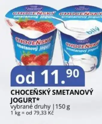 Potraviny CZ Choceňský smetanový jogurt nabídka