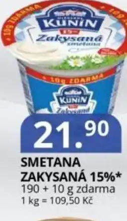 Potraviny CZ Smetana zakysaná 15% nabídka