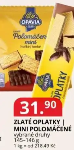 Potraviny CZ Zlaté oplatky | mini polomáčené nabídka