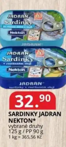 Potraviny CZ Sardinky jadran nekton nabídka