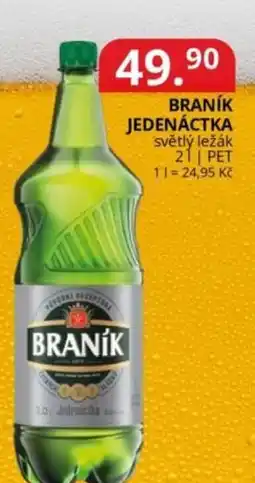 Potraviny CZ Braník jedenáctka světlý ležák nabídka