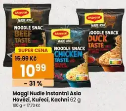 TEMPO Maggi Nudle instantní Asia Hovězí, Kuřecí, Kachní nabídka
