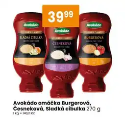 TEMPO Avokádo omáčka Burgerová, Česneková, Sladká cibulka nabídka