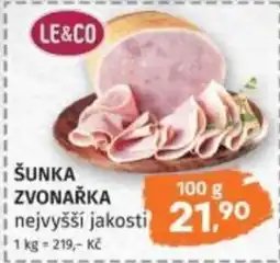 Konzum Šunka zvonařka nejvyšší jakosti nabídka