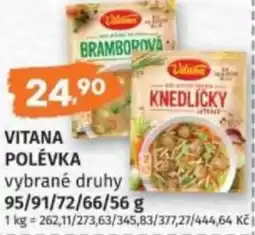 Konzum Vitana polévka nabídka