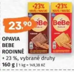 Konzum Opavia bebe rodinné nabídka