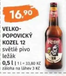Konzum Velkopopovický kozel 12 světlé pivo ležák nabídka