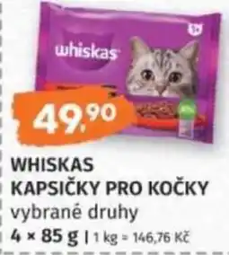 Konzum Whiskas kapsičky pro kočky nabídka