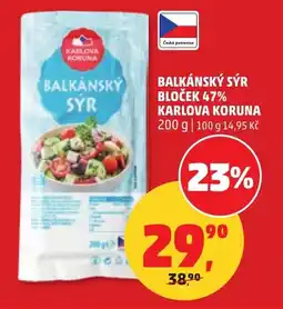 Penny Market Balkánský sýr bloček 47% karlova koruna nabídka