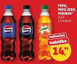 Penny Market Pepsi, Pepsi zero, Mirinda nabídka